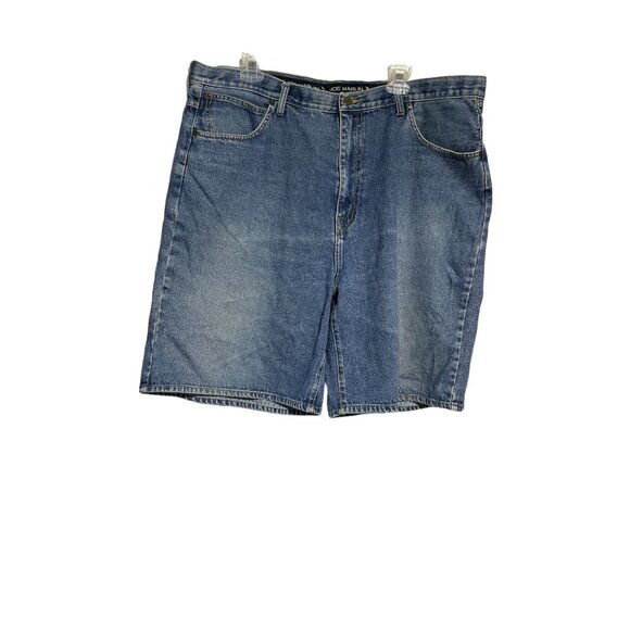 Joe Marlin Men's Regular Fit Distressed Denim Shorts Blue Size 42 Dad Shorts - Picture 1 of 8